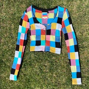 Checkered sweater 🌈🌸